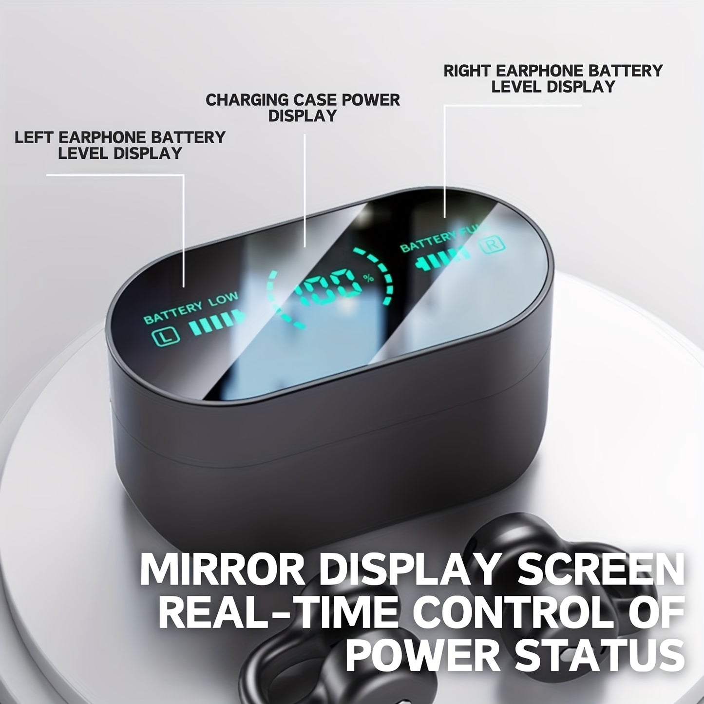 Wireless Open-back Headphones, Bluetooth Clip-on Earbuds, Sports Headphones, Ultra-lonoBattery Life, Unisex, Suitable For Everyday Wear, Christmas Gift, Birthday Gift.